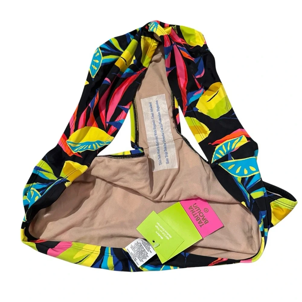 Tabitha Brown x Target Black‎ Multi Tropical Lemon Print Bikini Bottoms 3X NEW